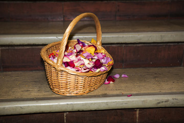Fototapeta na wymiar basket full of petals