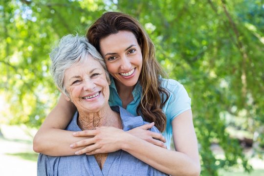mother and grandmother smilling
