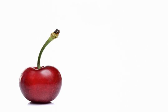 Ciliegia su sfondo bianco-Cherries on white background