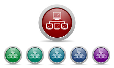 network vector web icon set