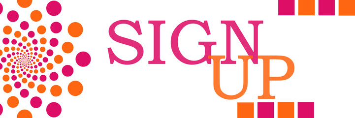 Sign Up Pink Orange Horizontal 