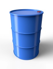 Blue oil drum