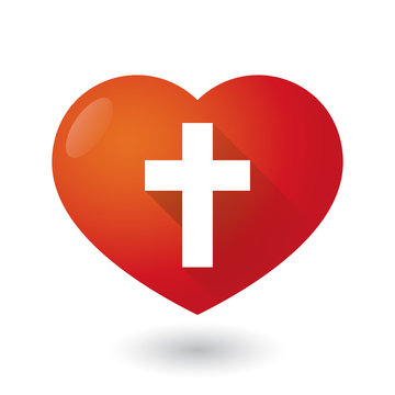 Heart icon with a cross