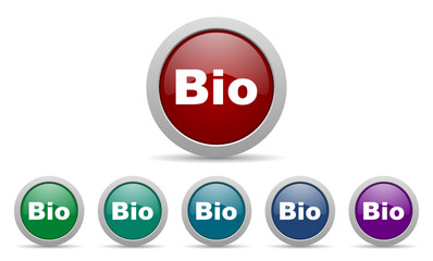 bio vector web icon set