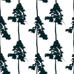 seamless pattern with pine tree