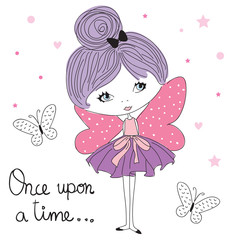 fairy girl vector illustration