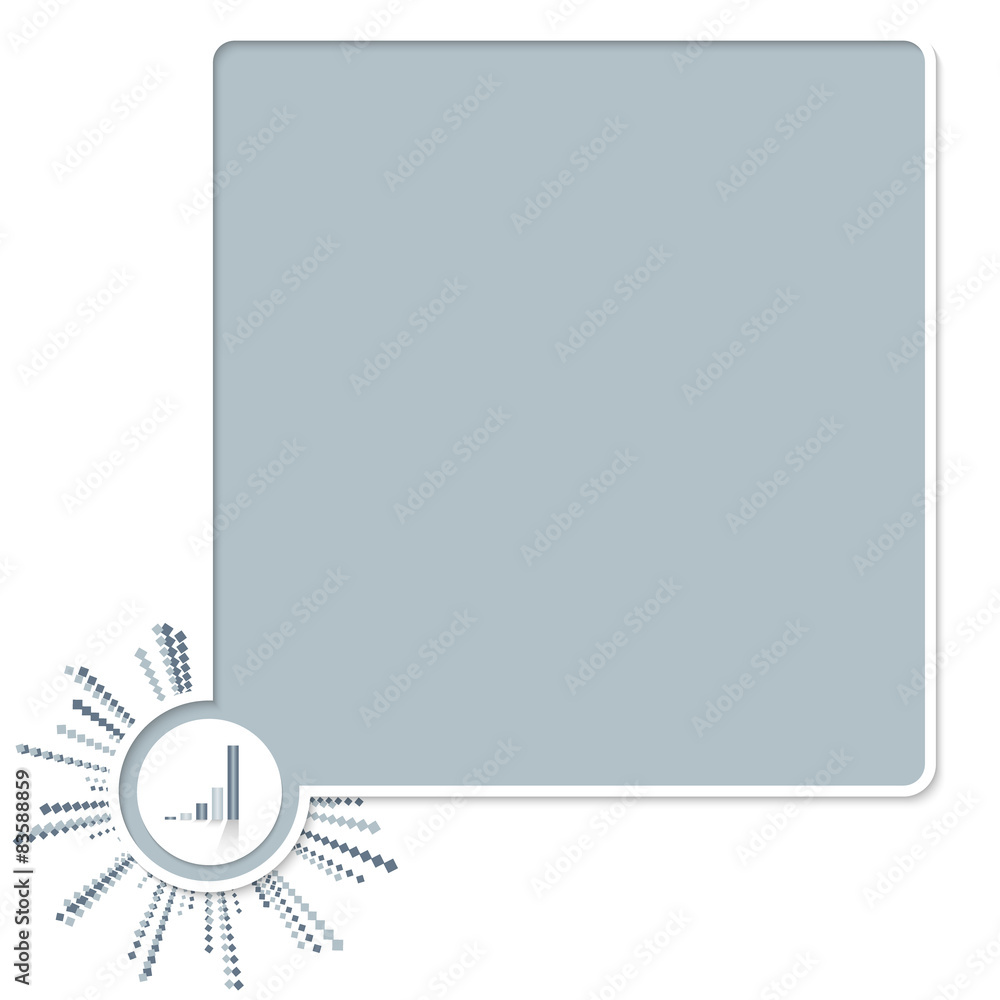 Poster vector colored text box and graph