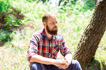 Portrait of an attractive young lumberjack