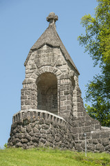 Fototapeta premium Schlachtdenkmal von Morgarten am Aegerisee, Zug, Schweiz