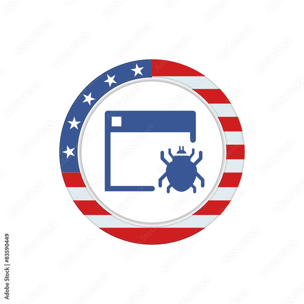Wall mural app button - u.s