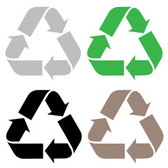 Obraz premium Recycle sign isolated on white background