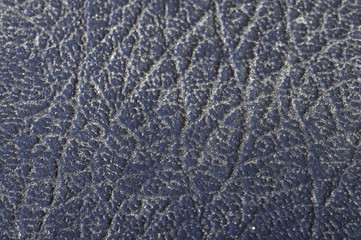 Close up of blue leather texture