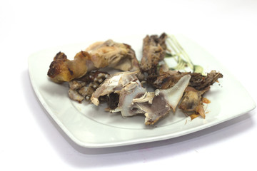 scarto ossa di pollo