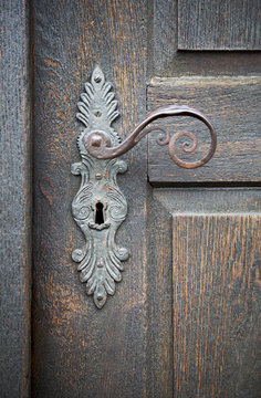 decorative antique door handle
