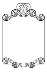 Frame with outline face