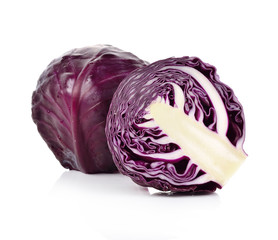 Fototapeta premium Purple cauliflower is vegetable,isolated on white background