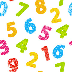 Seamless pattern with color numbers