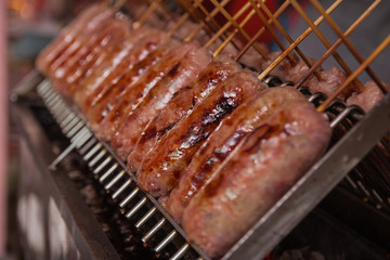 Isaan sausage,Thailand market.
