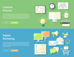 Creative Process and Digital Marketing Concept