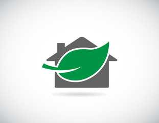 house green leaf icon concept