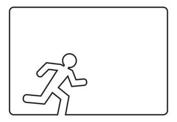 running man outline background