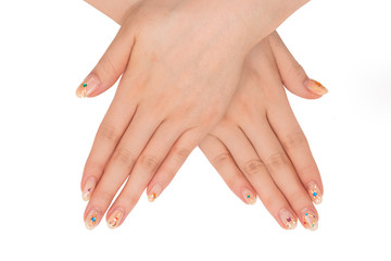 ネイルアート　アジア人の手 Hand of the nail art Asian