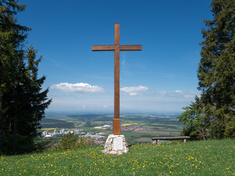 Kreuz auf dem Plettenberg in der Schw&auml;bischen Alb