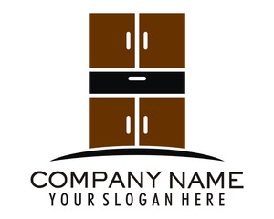 wooden furniture logo image vector