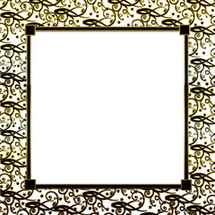 Fancy Decorative square Background - Gold,Black,White Insert