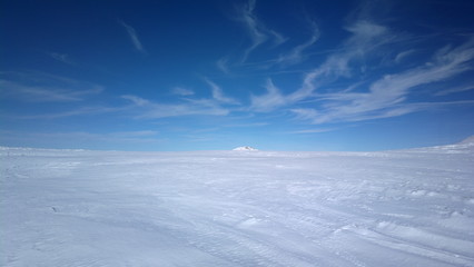 Fototapeta na wymiar deep snow landscape