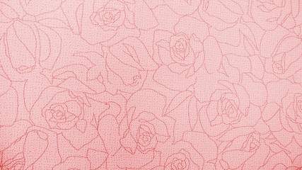 Retro Pink Rose Pattern Fabric Background Texture