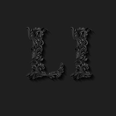 Decorated letter l