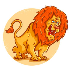 angry lion