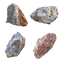 Obraz premium duże kamienie granitowe, odizolowane