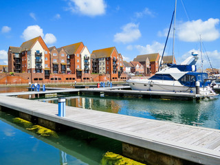 Fototapeta na wymiar Sovereign Harbour Marina, Eastbourne