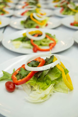 Healthy food fresh vegetable salad closeup
