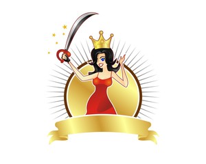 queen holding a sword