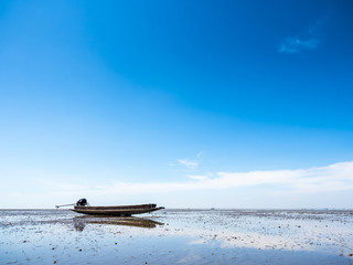 fisher man's boat on the tropical sea