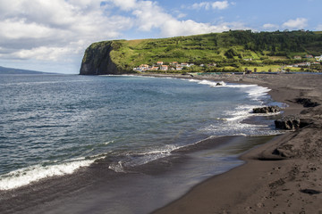 Landscape of the coast of the Atlantic Ocean in the Azores