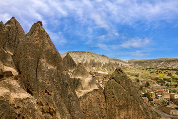 Ancient cave monastery Cavusin, Cappadocia, Turkey