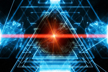 Blue dimension with red ray © Jürgen Fälchle