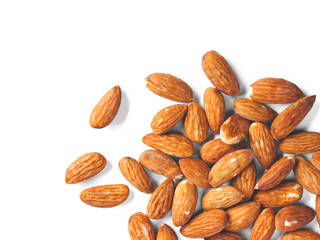 almonds on white