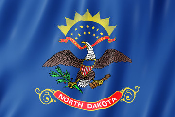 Flag of North Dakota - obrazy, fototapety, plakaty
