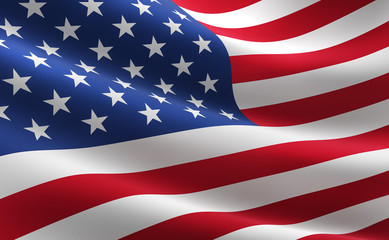Naklejka premium Flag of the United States of America