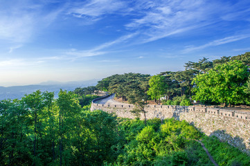 Fototapeta na wymiar Namhansanseong Fortress in Korea, UNESCO World Heritage site.