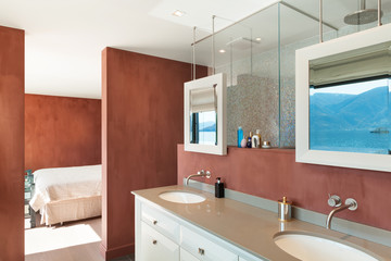 Interior, comfortable bathroom