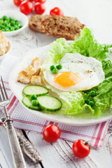 Breakfast with fried egg