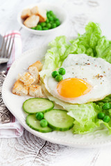 Breakfast with fried egg