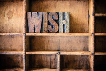 Wish Concept Wooden Letterpress Theme