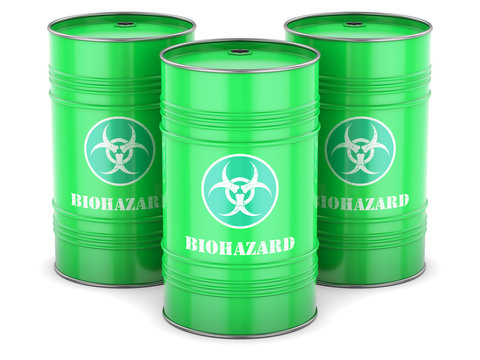 Biohazard waste barrels